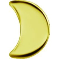 Gold Titanium Attachment for Internal Thread Labret - Moon