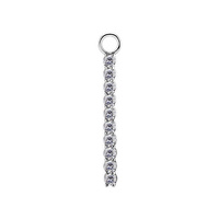 Titanium 10 Stones Premium Zirconia Bar Jewellery Charm