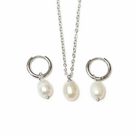 Surgical Steel Pearl Set
