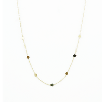 Gold Surgical Steel Mirror Charm Necklace 