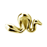 14K Gold - Snake - 5mm Threadless Attachment