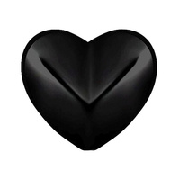 Black Steel - Faceted Heart Internal Thread Labret Attachment