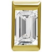 Sterilised Titanium - Premium Zirconia - Half Moon Cluster - 10mm Internal Thread Labret Attachment