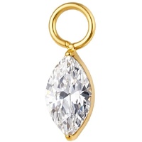 Gold Titanium Jewellery Charm Marquise Premium Zirconia