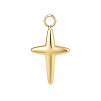 Gold Titanium Cross Charm