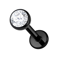 Black Titanium 3mm Premium Zirconia - Threadless 18G - 7mm Post