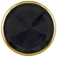 Gold Titanium - Inverted Black Premium Zirconia - 3mm Threadless Attachment