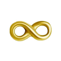 Gold Steel - Infinity - 3mm Threadless Attachment