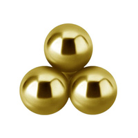 Gold Titanium - 3 Ball Trinity - 3mm Threadless Attachment