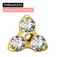 Gold Titanium - Premium Zirconia - Trinity - 3.5mm Threadless Attachment