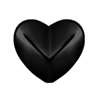 Black Steel - Faceted Heart Threadless Attachment