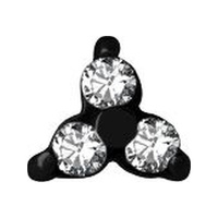 Black Steel - Premium Zirconia Trinity - 3.5mm Threadless Attachment