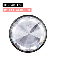 Black Titanium - Inverted Premium Zirconia - 3mm Threadless Attachment