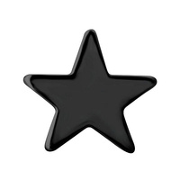 Black Titanium - Star - 3mm Threadless Attachment