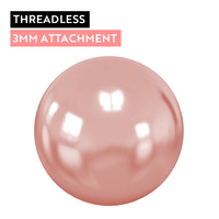 Rose Gold Titanium Ball - 3mm - Threadless Attachment