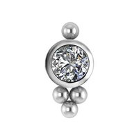 Titanium - Premium Zirconia - Ball Cluster - 5mm Threadless Attachment