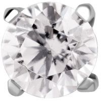 Titanium - Round Claw Set Premium Zirconia - 2mm - Threadless Attachment