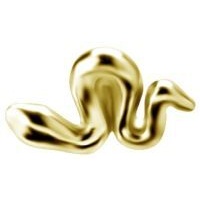18K Gold - Snake - 5mm Threadless Attachment
