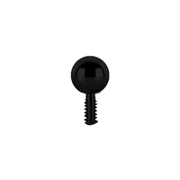 Black Titanium Attachment for (Type S) Internal Thread Labret - Ball