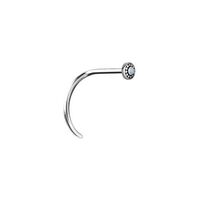 Surgical Steel Pigtail Nose Stud - Opal Sun