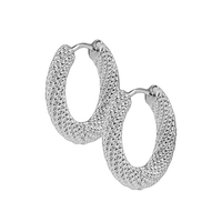 Titanium Chain Hoop Earrings