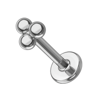 Titanium - 3 Ball Trinity - Threadless Labret