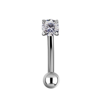 Titanium Internal Thread Rook Bar - Premium Zirconia Round
