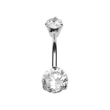 Surgical Steel Double Jewelled Belly Ring
