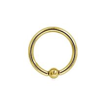 Gold Steel Ball Closure Ring