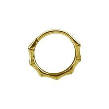 Gold Steel Hinged Conch Ring - Bamboo 16 Gauge - 12mm