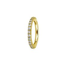 Gold Steel Hinged Ring - Fine Premium Zirconia