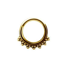Gold Steel Hinged Clicker Ring - Halo