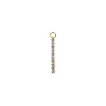 Gold Nickel Free Cobalt Chrome Bar Jewellery Charm - Premium Zirconia