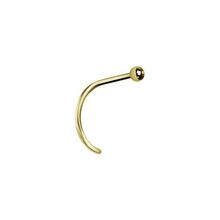 Gold Steel Pigtail Ball Nose Stud