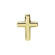 Gold Steel Attachment for (Type S) Internal Thread Labret - Cross - 6mm