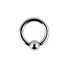 Surgical Steel Hinged Ring with Ball Heavy Gauge