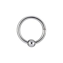Surgical Steel Hinged Ring with Ball