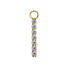 Gold Titanium Premium Zirconia Bar Jewellery Charm