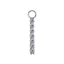 Titanium Premium Zirconia Bar Jewellery Charm
