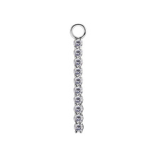 Titanium 10 Stones Premium Zirconia Bar Jewellery Charm