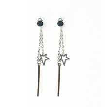 Surgical Steel Star Chain Drop Earrings 