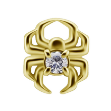 14K Gold 6mm Premium Zirconia Spider Threadless Attachment