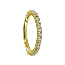 14K Gold Hinged Ring - Lab Created Diamonds