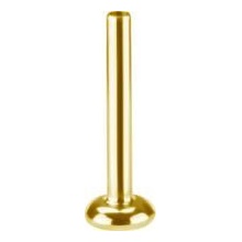 Sterilised Gold Titanium - 16 Gauge - 7mm Internal Thread Flat Back Labret Post