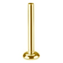 Sterilised Gold Titanium - 18 Gauge - 7mm Internal Thread Flat Back Labret Post