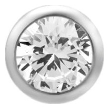 Sterilised Titanium - Premium Zirconia Cubic Disc - 2.5mm Internal Thread Labret Attachment