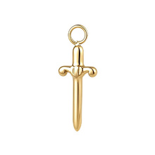 Gold Titanium Dagger Charm