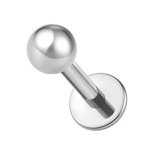 Titanium 2mm Ball - Threadless 18G - 7mm Flatback Stud