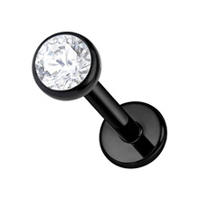 Black Titanium 2.35mm Premium Zirconia  - Threadless 18G - 7mm Post