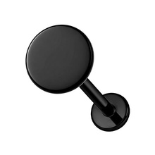 Black Titanium 6mm Disc - Threadless 18G - 7mm Post